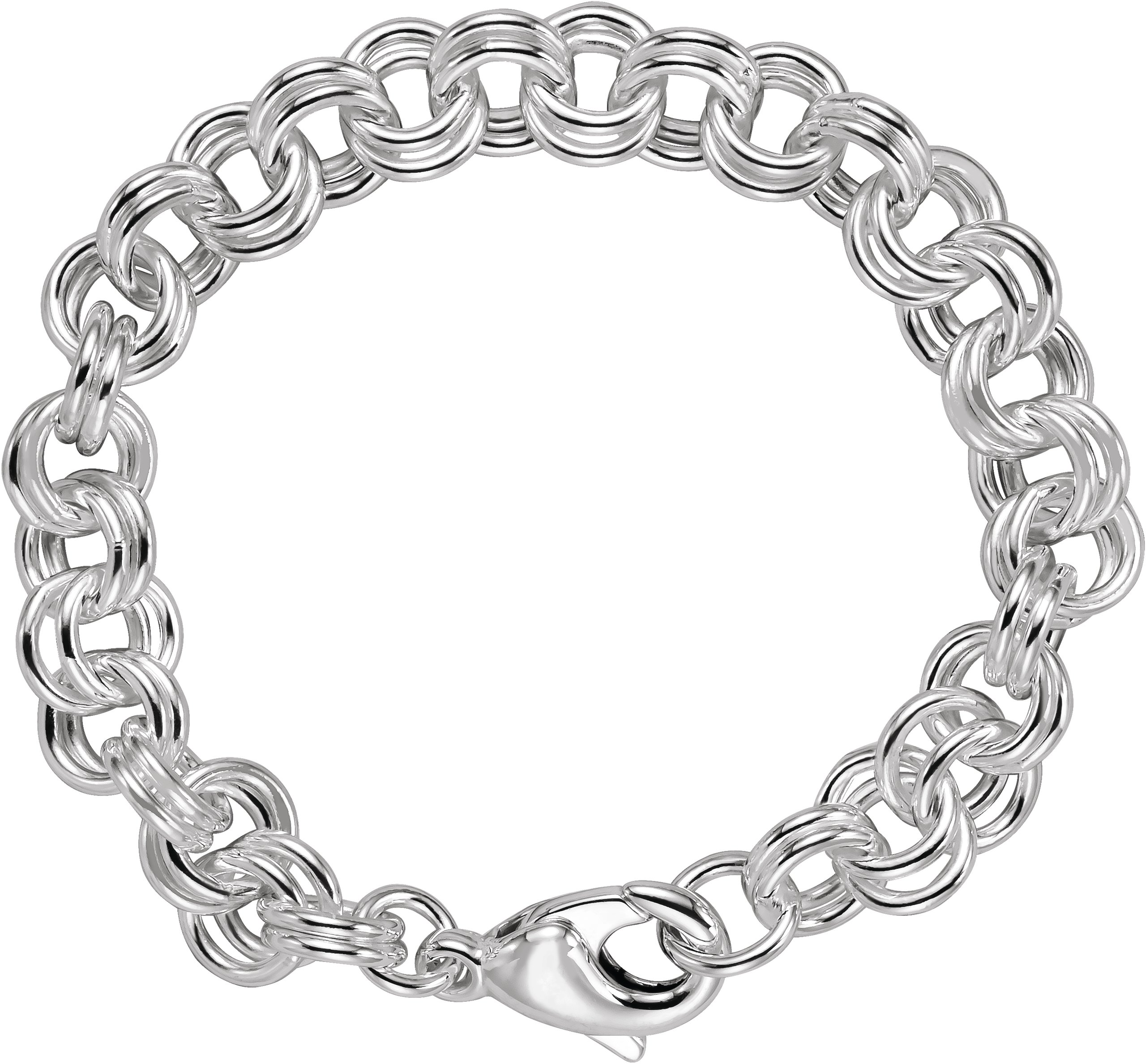 9mm Sterling Silver Fancy Link Chain 7.5 inch Ref 516913