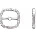 14K White .08 CTW Natural Diamond Halo-Style Earring Jackets