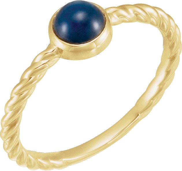14K Yellow Blue Sapphire Ring Ref 12923887