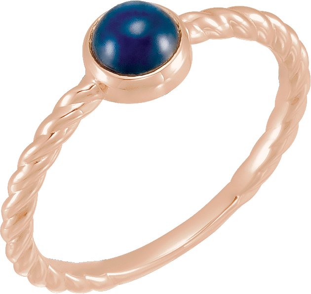 14K Rose Blue Sapphire Ring Ref 12923888