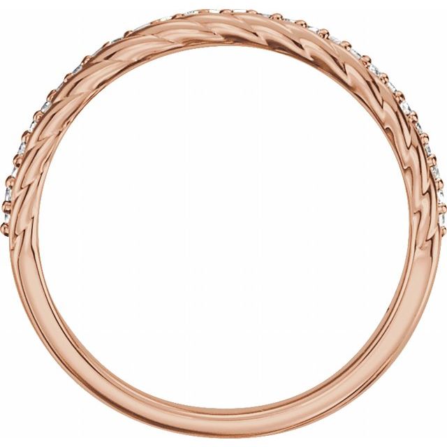 14K Rose 1/6 CTW Diamond Rope Ring