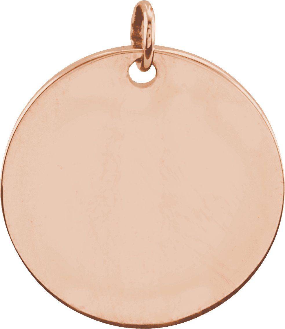 14K Rose 9.5 mm Round Disc Pendant Ref. 14739265