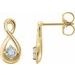 14K Yellow 1/5 CTW Diamond Infinity-Inspired Earrings 