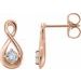 14K Rose 1/5 CTW Diamond Infinity-Inspired Earrings 