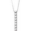 Sterling Silver Pyramid Bar 16 18 inch Necklace Ref. 12917172