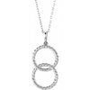 Sterling Silver Interlocking Circle 16 18 inch Necklace Ref. 12944592