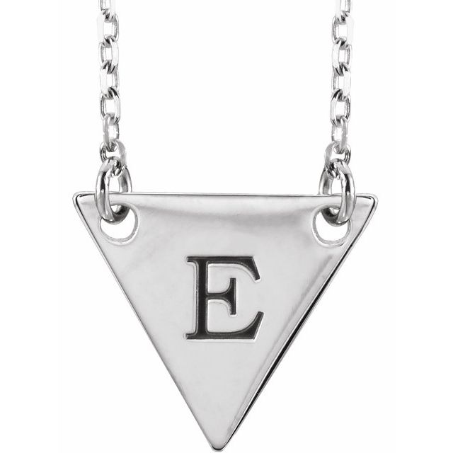 Sterling Silver Engravable Geometric 16-18 Necklace