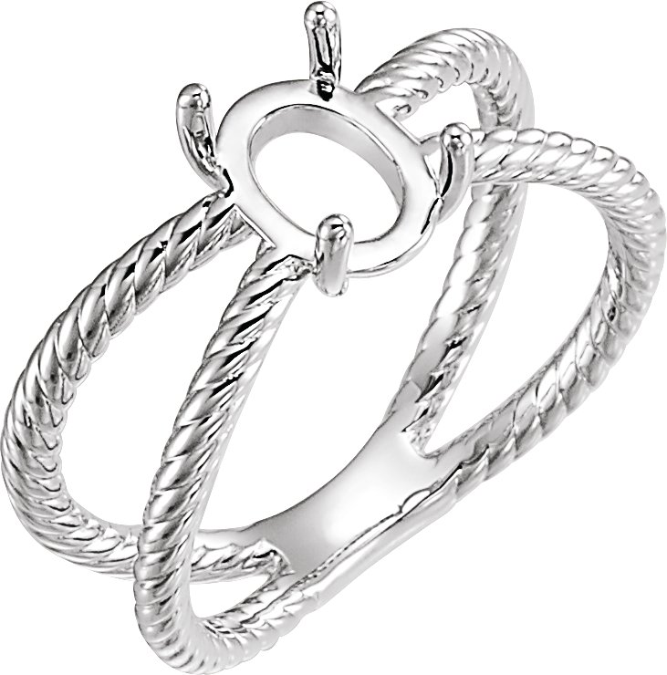 Criss-Cross Cabochon Ring