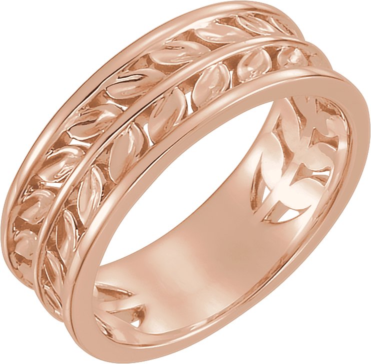 14K Rose Leaf Ring