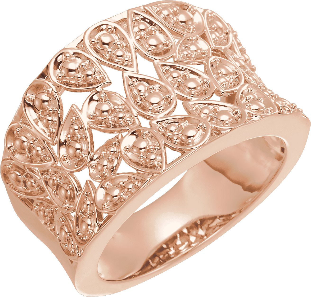 14K Rose Floral-Inspired Ring 