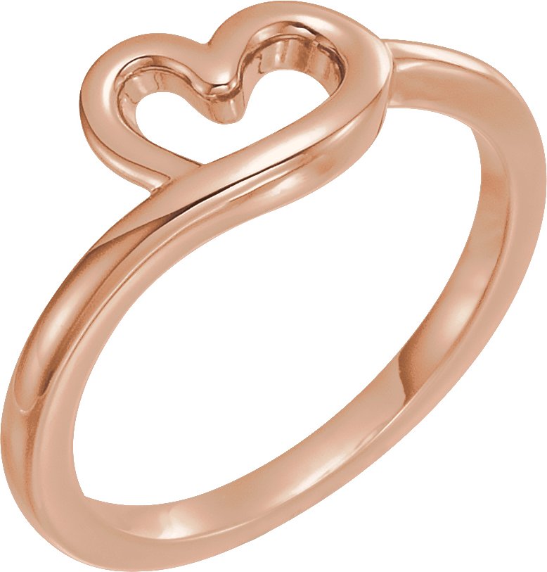 14K Rose Heart Youth Ring