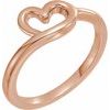 14K Rose Heart Youth Ring