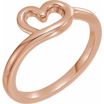 14K Rose Heart Youth Ring