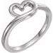 Sterling Silver Heart Youth Ring 