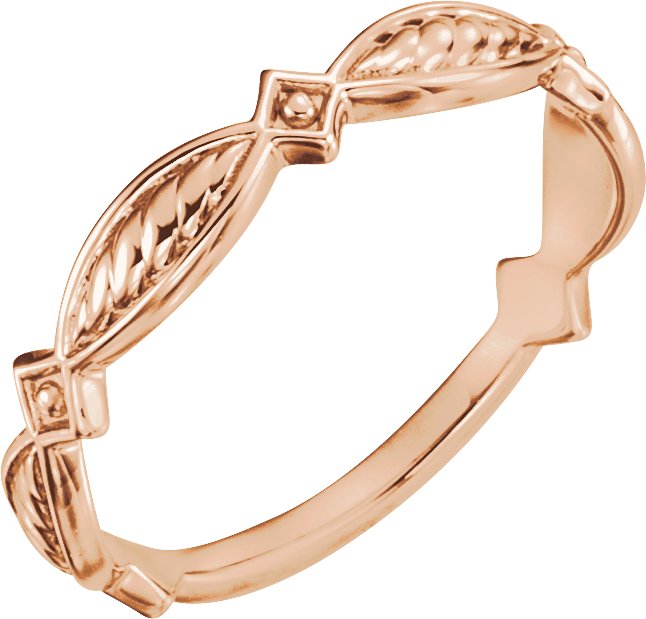 14K Rose Stackable Ring