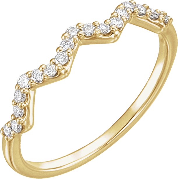 14K Yellow 1/5 CTW Natural Diamond Stackable Ring