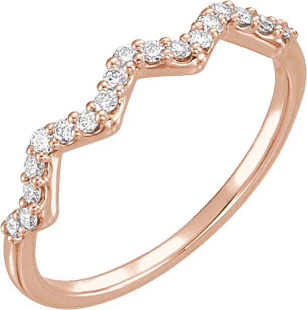 14K Rose 1/5 CTW Diamond Stackable Ring