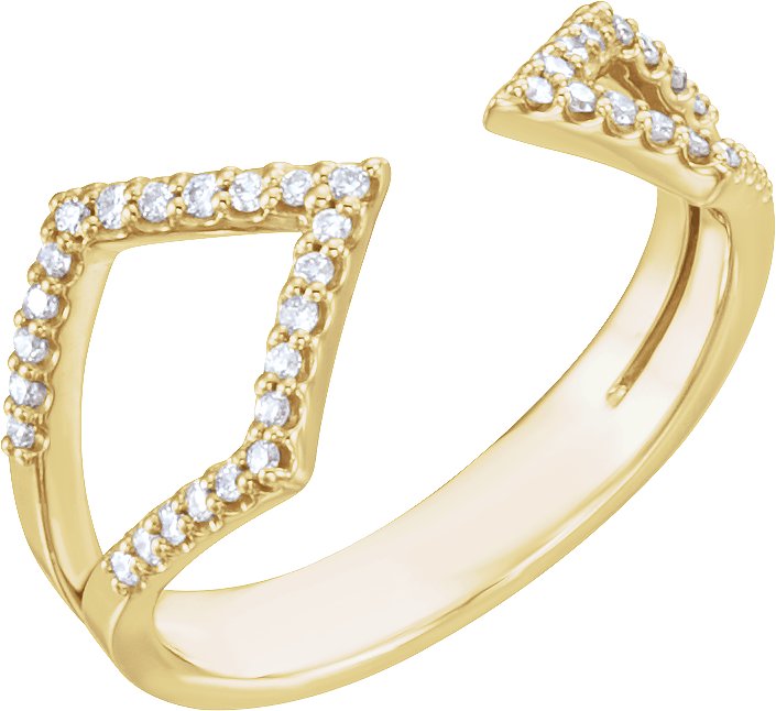 14K Yellow 1/5 CTW Diamond Geometric Ring