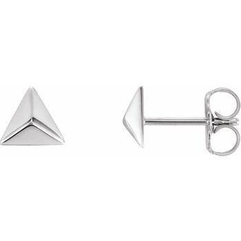 14K White Pyramid Earrings Ref. 12620236
