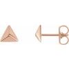 14K Rose Pyramid Earrings Ref. 12620238