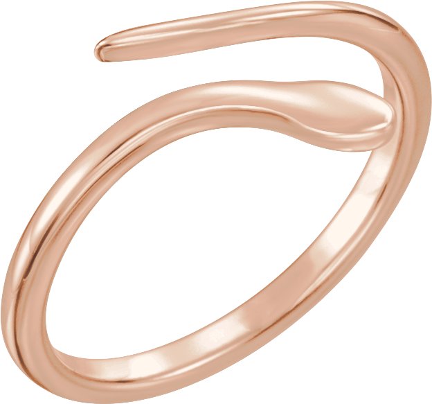 14K Rose Snake Ring