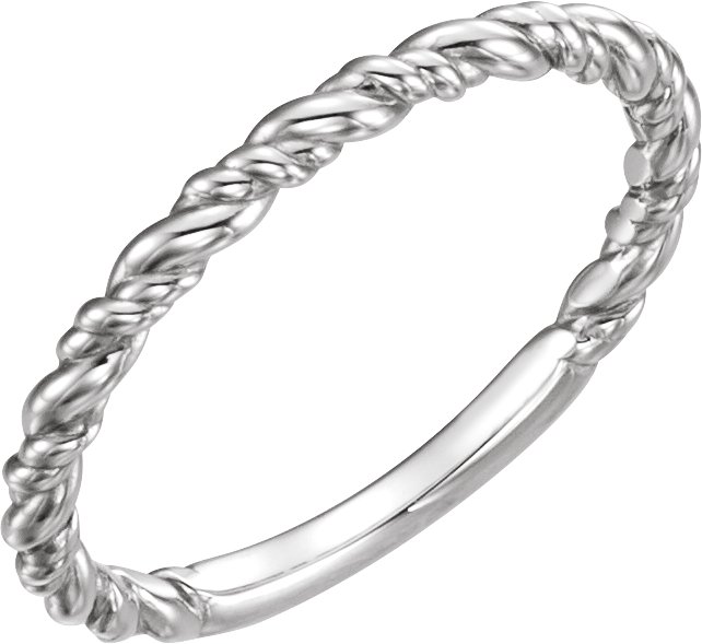 14K White Stackable Rope Ring Ref. 12313135