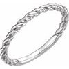 14K White Stackable Rope Ring Ref. 12313135