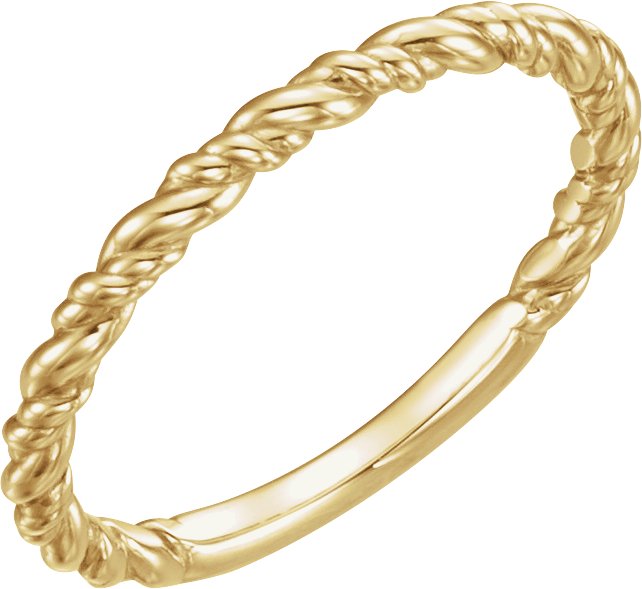 14K Yellow Stackable Rope Ring Ref. 12313136