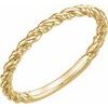 14K Yellow Stackable Rope Ring Ref. 12313136