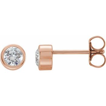 14K Rose .33 CTW Diamond Earrings Ref 9894501