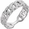 14K White .25 CTW Diamond Stackable Chain Link Ring Ref. 12495404