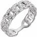 14K White 1/4 CTW Diamond Stackable Chain Link Ring 