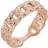 14K Rose .25 CTW Diamond Stackable Chain Link Ring Ref. 12495406