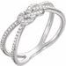  Sterling Silver 1/5 CTW Natural Diamond Knot Ring