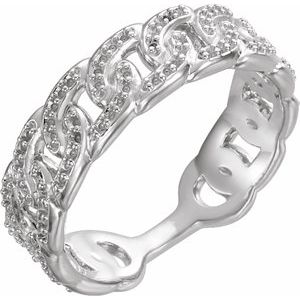 Continuum Sterling Silver .8 mm Round Link Ring Mounting