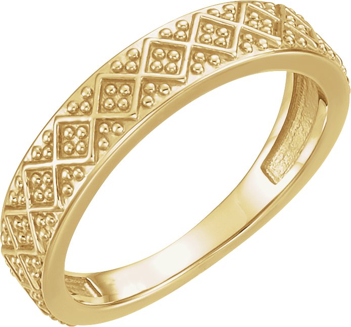 14K Yellow Stackable Ring