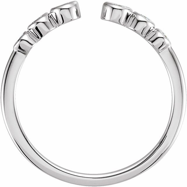 14K White 1/4 CTW Diamond Negative Space Ring 