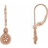 14K Rose Freshwater Cultured Pearl Beaded Earrings Ref. 13549823