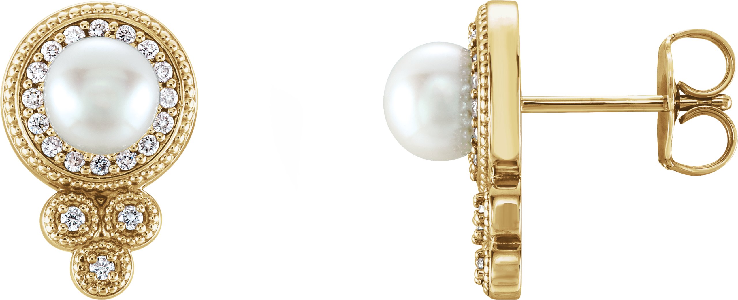 Granulated Pearl Earrings