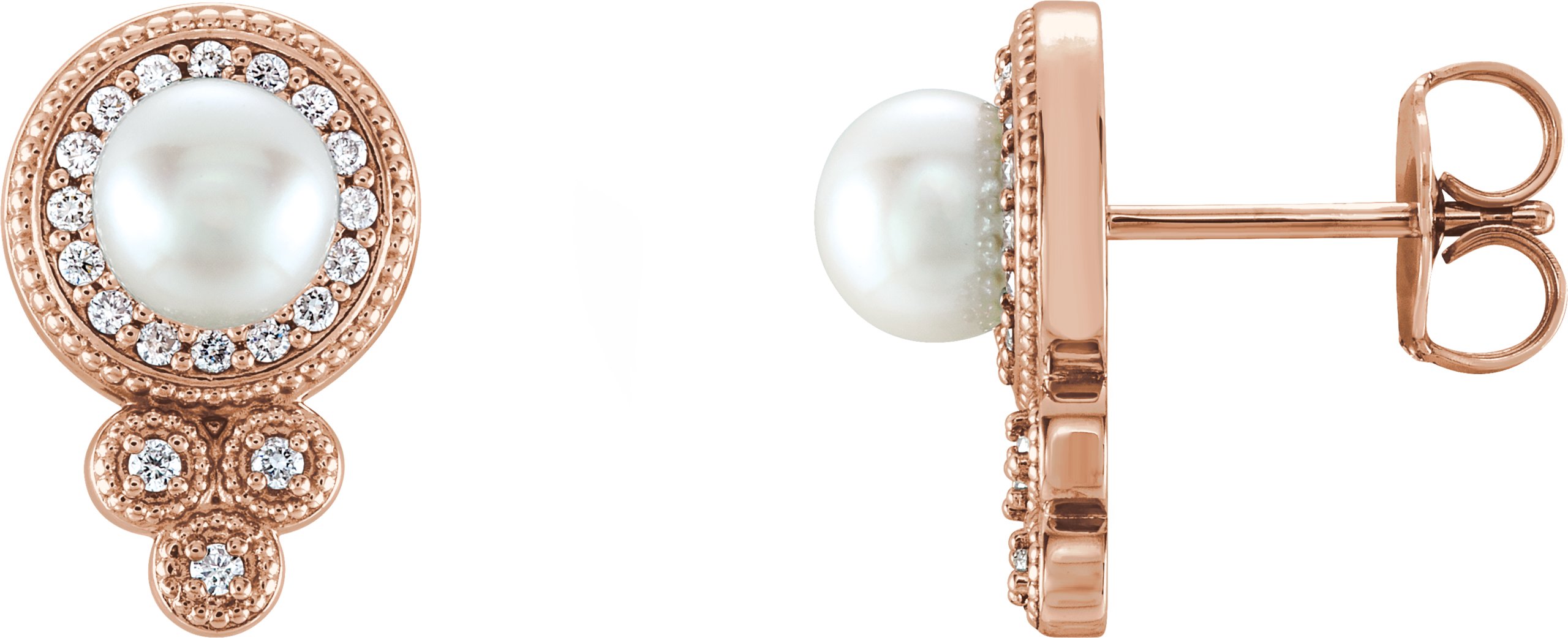 Granulated Pearl Earrings
