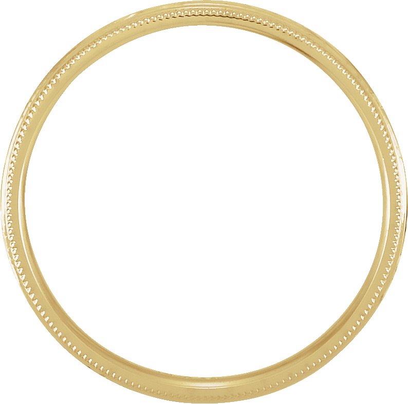 14K Yellow 3 mm Comfort-Fit Band Size 6