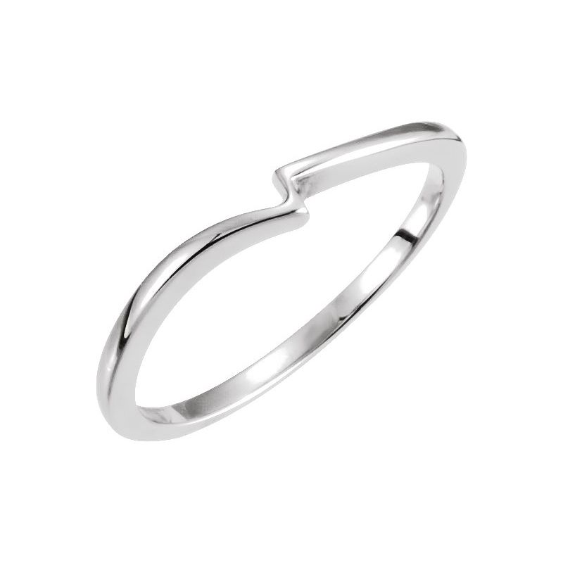 V-End Prong Accented Engagement Ring or Band