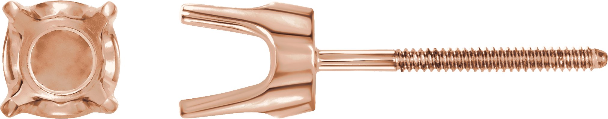 Round 4-Prong Stud Earrings