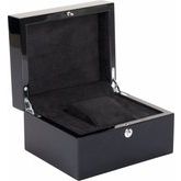 Black Laquered Wooden Watch Box 