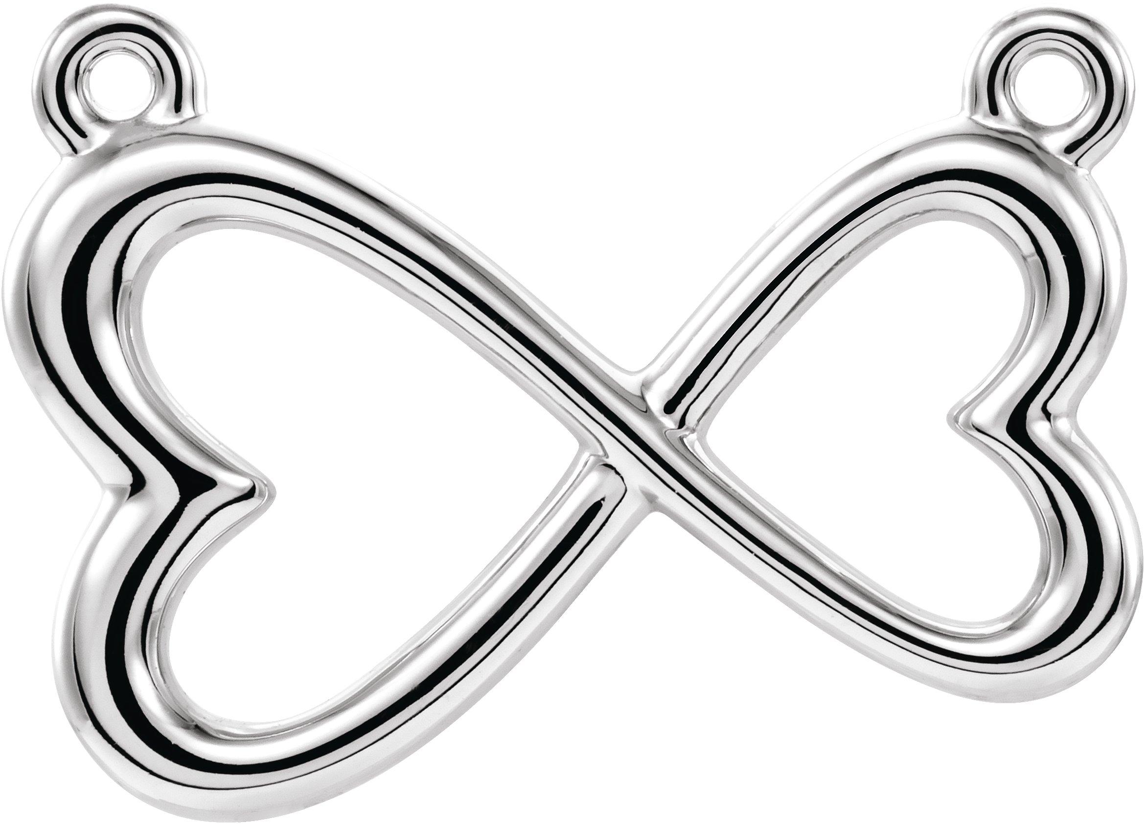 Infinity-Inspired Heart Necklace or Center