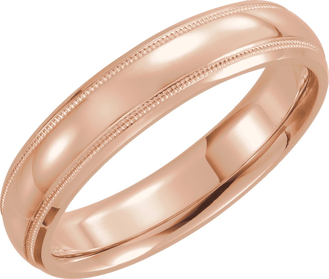 Rose Gold Comfort Fit 6 mm Wedding Band, Size 6