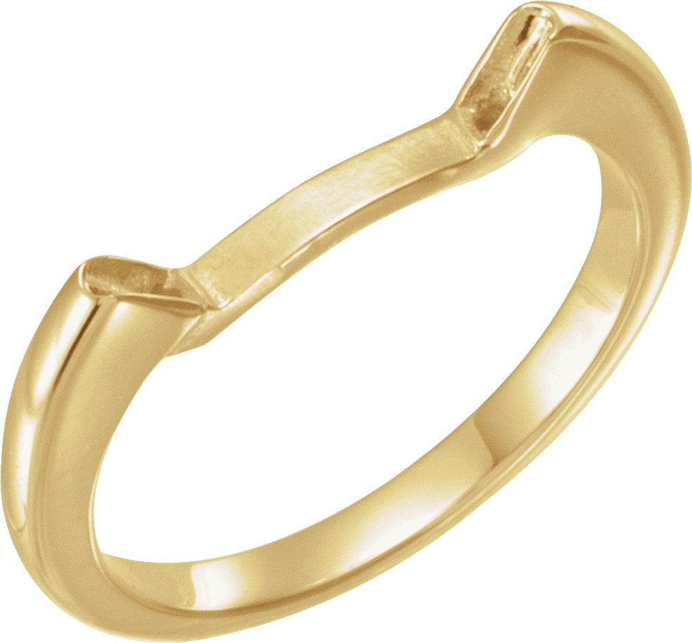 14K Yellow Open Shank for 8.6 mm Round Multi-Stone Setting 