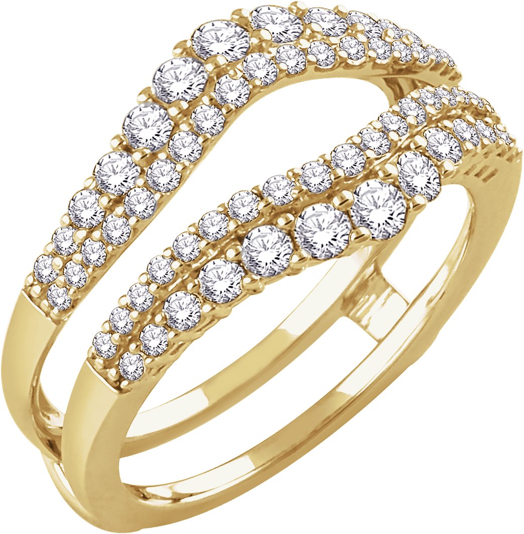 14K Yellow 1 CTW Diamond Ring Guard Ref 13023006