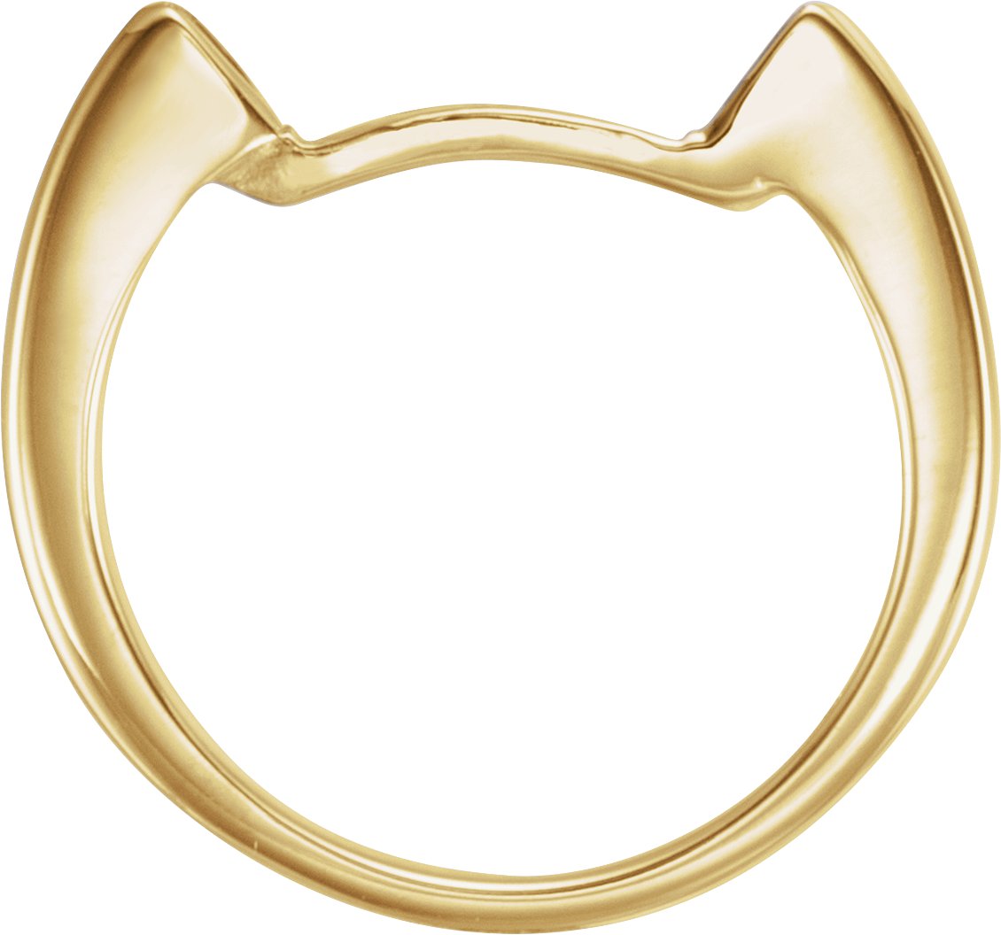 14K Yellow Open Shank for 8.6 mm Round Multi-Stone Setting -2