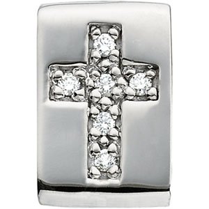 Diamond Cross Pendant Slide .075 CTW Ref 801410